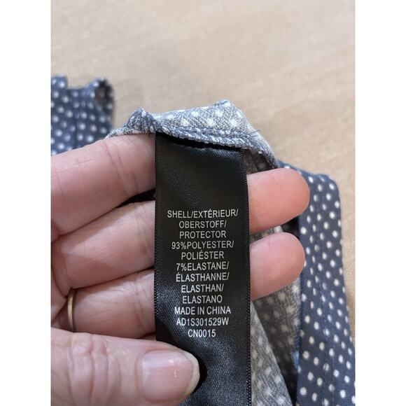 Adrienne Papell Blouse Dusty Blue With Small Dots - Picture 5 of 6